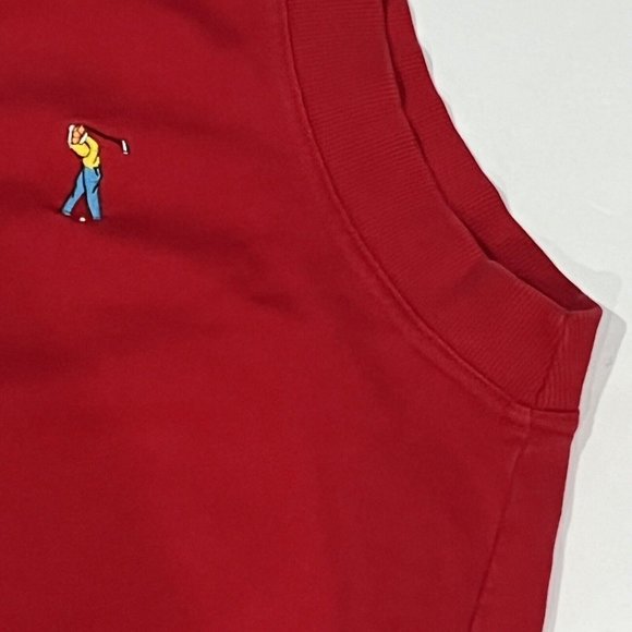 Vintage Pivot Sportware Red Golf Vest Embroidered Men Size Large - Picture 14 of 14